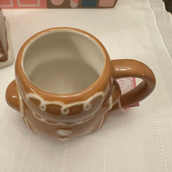 Peppermint & Pine Gingerbread Man Mug Christmas Holiday Handpainted NWT - Picture 5 of 5